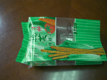 Hijau Side Gusseted Makanan Pouch Kemasan untuk Biscuit PET / CPP