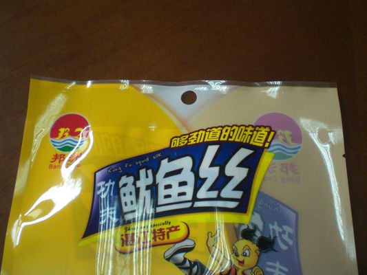 500g Disesuaikan Makanan Pouch Kemasan Bag untuk Squid Silk BHT Approve