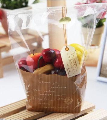 Food Grade Kustom Dicetak Transparan Opp Plastic Bag Untuk Roti