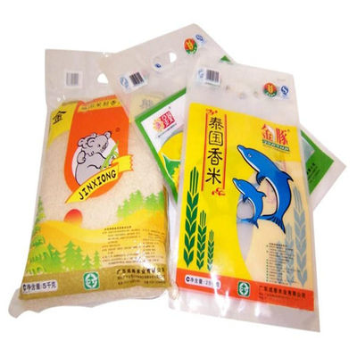 10kg Dengan Die Cut Makanan Kemasan Plastik Beras Bag / Beras Packing Bag