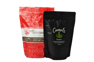 Red / Black Metallized Stand Up kantong Dengan Zipper, Vacuum Packaging Makanan