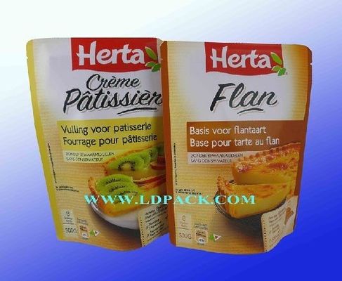 Ditutup kembali Stand Up Food kantong dengan Zipper Untuk kopi, Biskuit