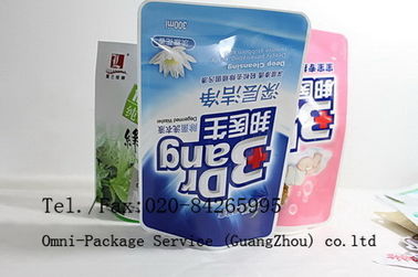 Stand Up Pouch Personal Care Packaging Bag Untuk Jelly / Makanan Hewan dan Powder cuci