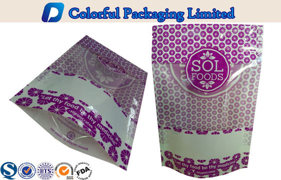 Makanan disegel kembali Stand Up Pouch, Zip Lock untuk Makanan Kemasan