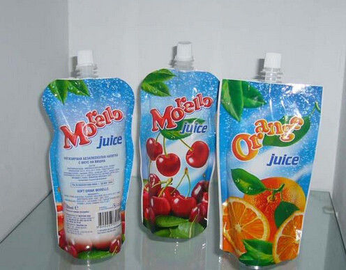 Biru / hijau Food Grade Kantong Berbentuk Tas Cair dengan Spout