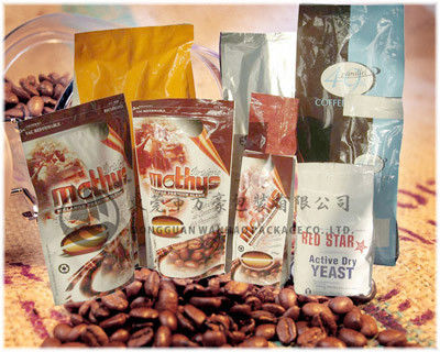 Plastik disesuaikan Stand Up Kemasan Tas Pouch Side Gusset / Kopi