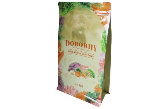 Kustom Laminated Kemasan Stand Up Pouch Dengan Zipper Untuk Pet Food
