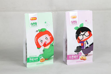 Makanan komersial Bawah datar Pouch Fleksibel Kemasan Plastik Untuk Kacang