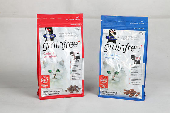 Custom cetak Stand Up kantong plastik Pet Food Packaging