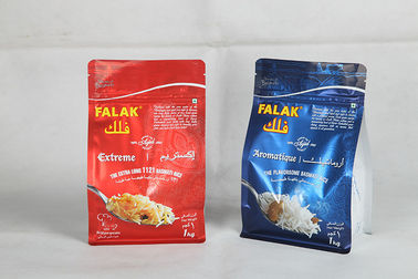 Custom Made Red / Blue Flat Bawah Pouch Kering Makanan Kemasan