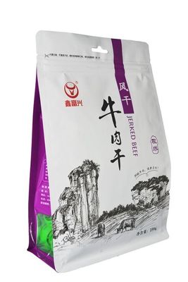 Disesuaikan Makanan modern Pouch Beef Jerky Bawah datar Kemasan