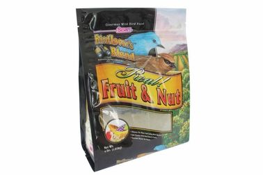 Ditutup kembali Quad Seal Pouch Meal Packaging, Metallized Stand Up kantong