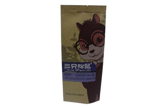 Fleksibel Makanan Anjing Kemasan Quad Seal Pouch dengan Zipper, Heavy Duty Side Gusset