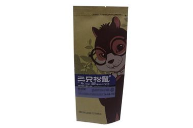 Quad Seal Tas Foil Stand Up kantong / Kustom Kopi Kemasan Bags