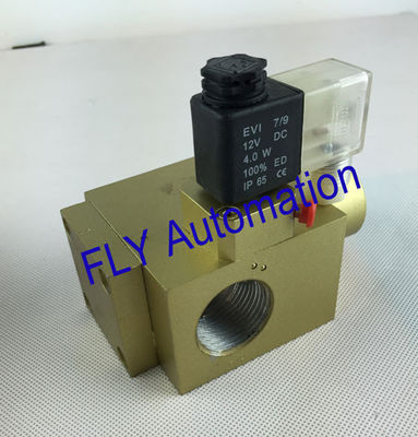 Kantong pengepakan Mechine Pneumatic Solenoid katup popet jenis kuningan tubuh G1 2 "