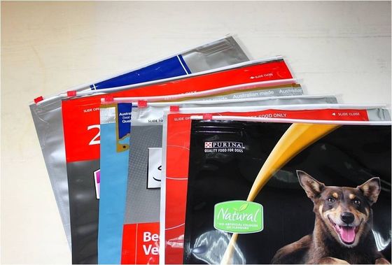 Eco Friendly Plastik Zipper Slider Tas kering Pet Food Packaging